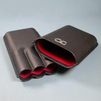 FLASH SALE - VSB London Exclusive C.Gars Three Finger Leather Cigar Case - Black