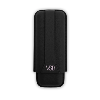 VSB London Two Finger Black Leather Cigar Case