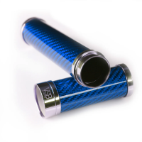 VSB London Gloss Blue Carbon Fibre & Stainless Steel 56 Ring Gauge Cigar Tube