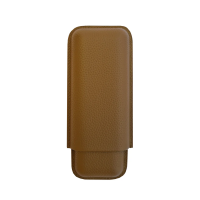 VSB London Two Finger Brown Leather Cigar Case