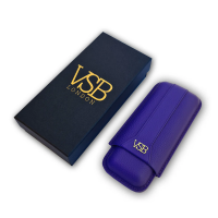 VSB London Two Finger Royal Blue Leather Cigar Case