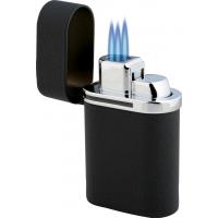 Vector Thundra - Triple Torch Table Lighter - Matte Black Crackle