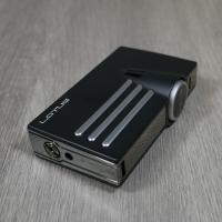 Vertigo by Lotus Orion Twin Point Torch Flamed Lighter With Punch Cut - Black Matte & Chrome Matte