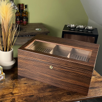 SLIGHT SECONDS Adorini Vittoria Wenge Deluxe Humidor with Cigar Heaven - 520 Cigar Capacity (AD047)
