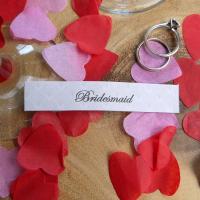 Wedding Cigar Band - BRIDESMAID - Gold & White Design