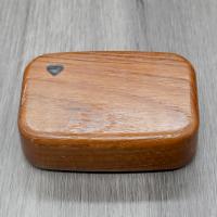 Wilsons of Sharrow Wooden Snuff Box - Arrow Pattern Dark Wood