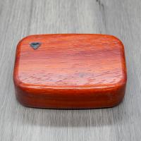 Wilsons of Sharrow Wooden Snuff Box - Arrow Pattern Red Wood