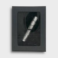 Pewter Cigar Lapel Pin with Engraveable Shield - Dark