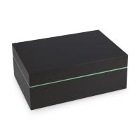 Zino Z80 Humidor - Black Oak and Green - 80 Cigar Capacity