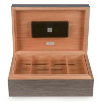 Zino Z80 Humidor - Grey Oak and Cyan - 80 Cigar Capacity