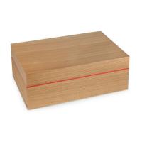 Zino Z80 Humidor - Natural Oak and Red - 80 Cigar Capacity