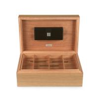 Zino Z80 Humidor - Natural Oak and Red - 80 Cigar Capacity