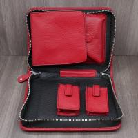 Adorini Cigar Bag Real Leather Red (AD076)