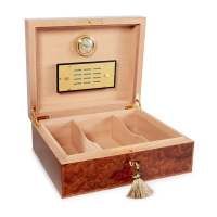 Elie Bleu Classic Amboyna Burl Humidor - 75 Cigar Capacity