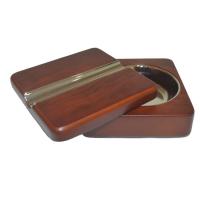 Square Twist Lid Cigar Ashtray - Rosewood