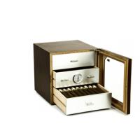 Adorini Chianti Deluxe Walnut & Aluminium Cigar Humidor - 100 Cigar Capacity (AD056)