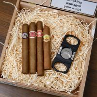 Cuban Gift Box Sampler - 4 Cigars with Cutter
