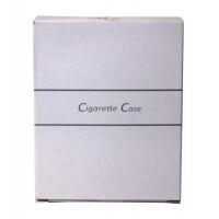 Chrome Oval & Stripes Cigarette Case - Fits Up To 12 Kingsize Cigarettes
