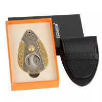 Cigarism Antique Carved Copper Cigar Cutter - Silver & Gold