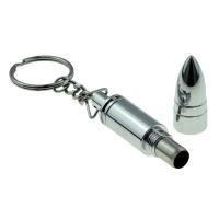 Bullet Shape Chrome Punch Cigar Cutter with Key Ring