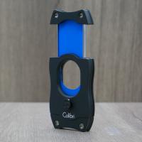 Colibri S Cut Brushed Metal Cigar Cutter - Black & Blue