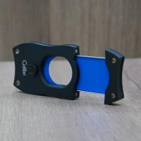 Colibri S Cut Brushed Metal Cigar Cutter - Black & Blue