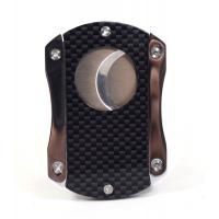 Vertigo by Lotus Deception Carbon Fibre Cigar Cutter - Chrome Carbon Fibre & Chrome