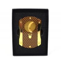 Vertigo by Lotus Deception Carbon Fibre Cigar Cutter - Gold Carbon Fibre & Gold