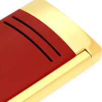 ST Dupont Lighter - Maxijet - Dragon - Chrome Burgundy