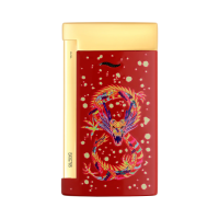 ST Dupont Limited Edition Slim 7 - Dragon Lighter Burgundy & Golden