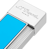 ST Dupont Lighter - Twiggy - Chrome & Light Blue