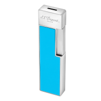 ST Dupont Lighter - Twiggy - Chrome & Light Blue