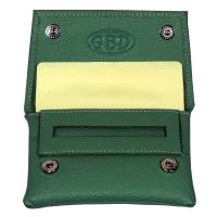 GBD Mini Green Leather Patterned Roll Your Own Pouch (GBDP04) - End of Line