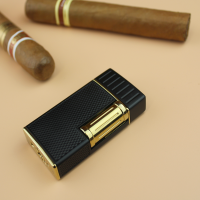 Colibri Julius Classic Double-flame Cigar Lighter - Black & Gold