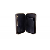 J Cure Premium Travel Case - Genuine Crocodile Leather - Matt Black - 5 Cigar Capacity