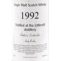 Littlemill Andy Bailey 1992 - 70cl 58%