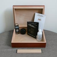 FATHERS DAY - Prestige Vizcaya Cigar Humidor - Exotic Wood Makore Pommele - 30 Cigar Capacity