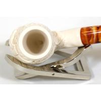 Meerschaum Standard Embossed Dragon Bent Fishtail Pipe (MEER82)