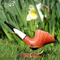 Ariberto Paronelli Part Rustic Meerschaum Inserts Fishtail Pipe (ART280)