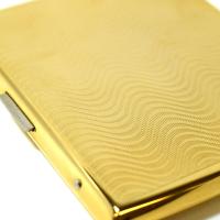 Tsubota Pearl Gold Plated Cigarette Case - Holds 18 King Size