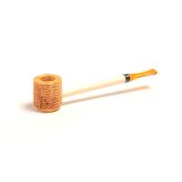 Corn Cob 201 Short Stop Straight Amber Stem Pipe