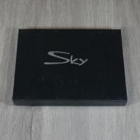 Sky Cigarette Case & Piezo Lighter Gift Set - 10 Cigarette Capacity - Silver