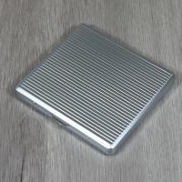 Sky Cigarette Case & Piezo Lighter Gift Set - 10 Cigarette Capacity - Silver