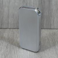 Sky Cigarette Case & Piezo Lighter Gift Set - 10 Cigarette Capacity - Silver