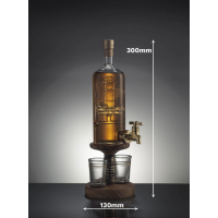 Ship In A Bottle Whisky Decanter With Tap & 2 Whisky Glasses (Stylish Whisky) - 40% 350ml