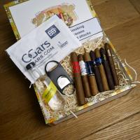 A Sweet Smoking Experience Gift Box Sampler - 7 Cigars + Foragers Yellow Label