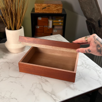 FATHERS DAY - Prestige Vizcaya Cigar Humidor - Exotic Wood Makore Pommele - 30 Cigar Capacity