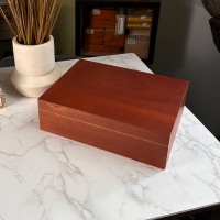 FATHERS DAY - Prestige Vizcaya Cigar Humidor - Exotic Wood Makore Pommele - 30 Cigar Capacity