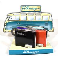 VW Campervan Motif Cigarette Case Holds 18 King Size Double Sided - Blue