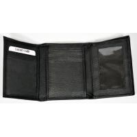 Black Leather Credit Card Folding Wallet